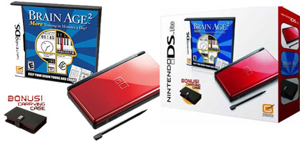 Crimson DS Lite Brain Age Bundle